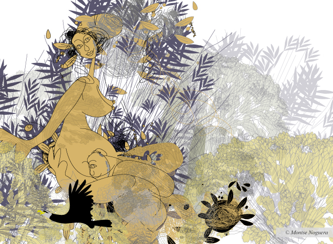 Woman forest, illustrated by Montse Noguera